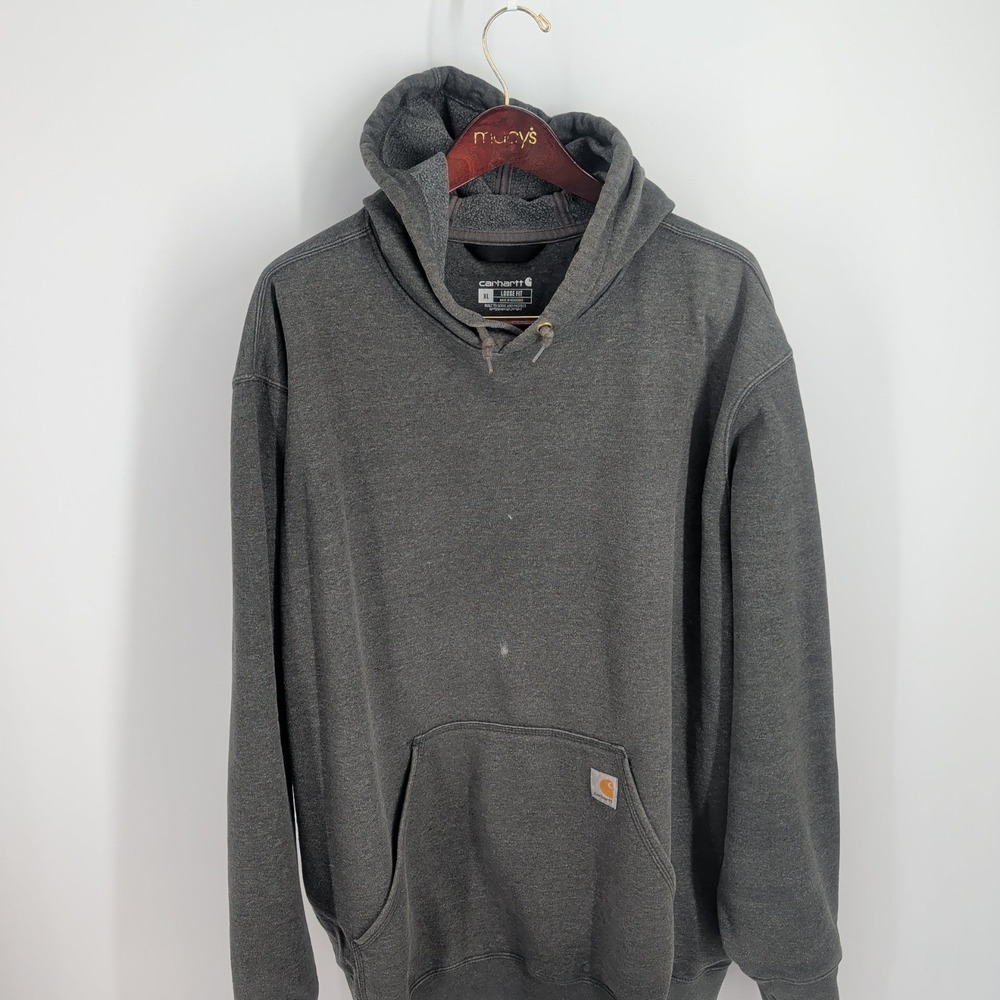Thrashed Carhartt‎ Midweight Outdoor Classic Loose Fit Hoodie Heather Gray Sz XL